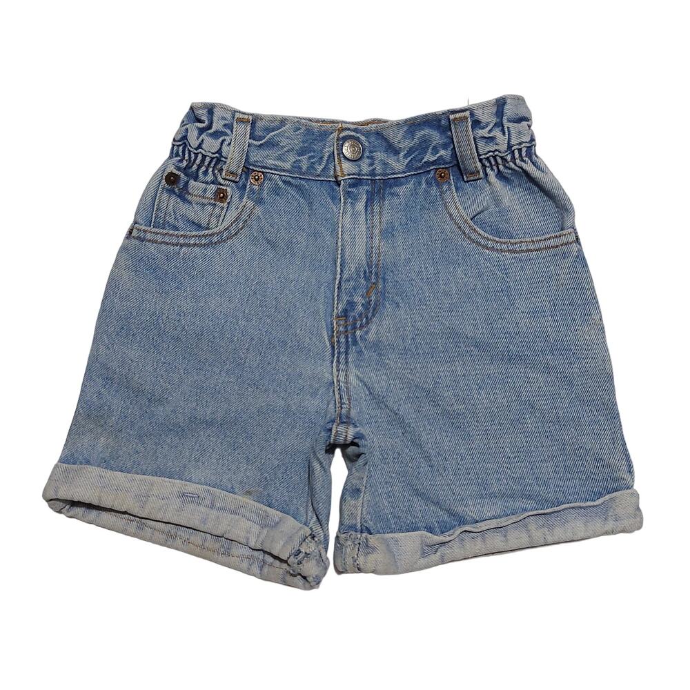 Vintage Levi's 5-pocket high-waisted cuffed denim shorts